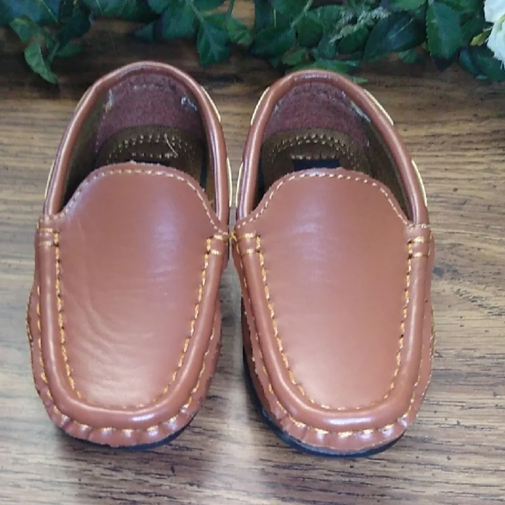 Classic Brown Kids Loafers